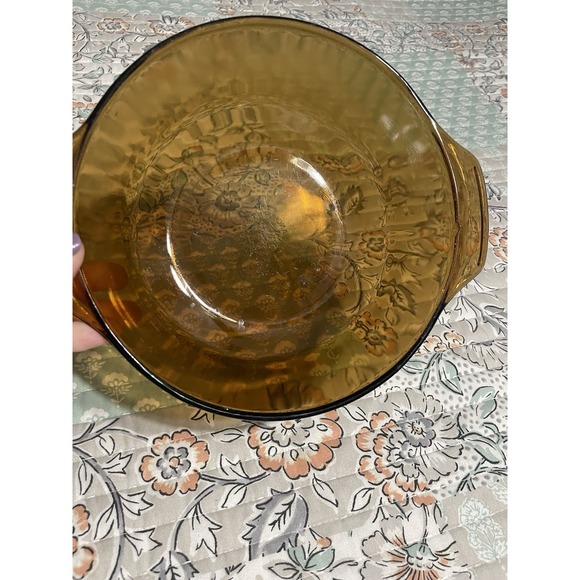 Anchor Hocking 437 Oven Proof 1-1/2 Qt Amber Baking Casserole Dish Fire King - Picture 1 of 9